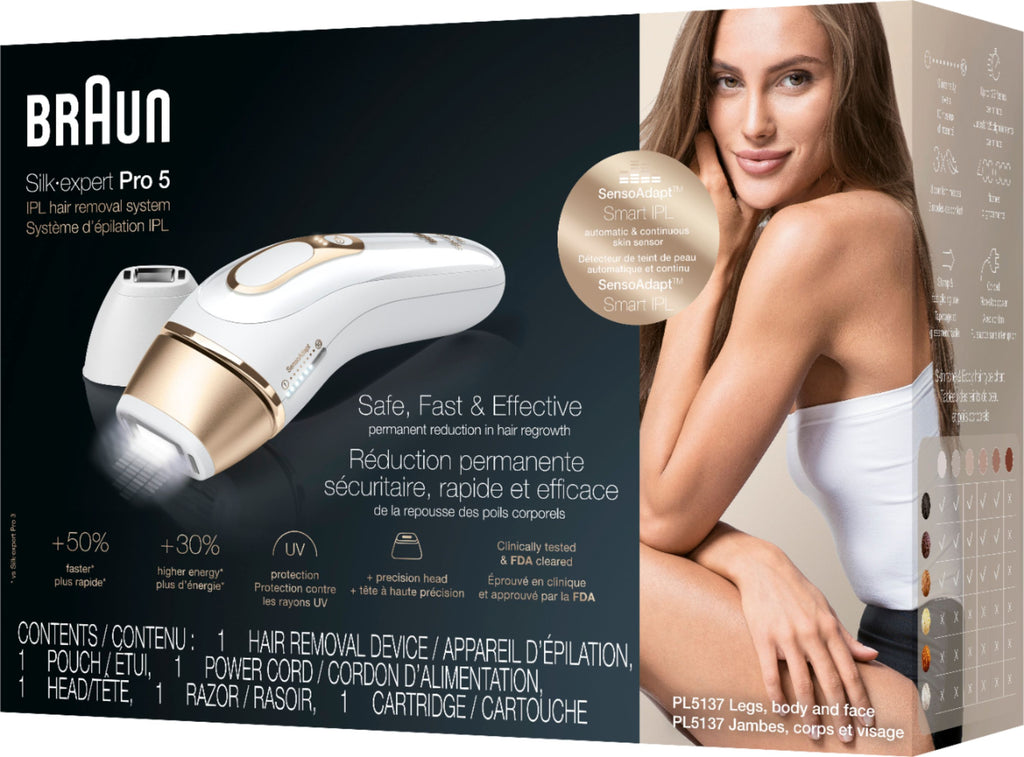 Braun Silkexpert Pro 5 Pl5137 Latest Generation Ipl, Permanent Hair Re