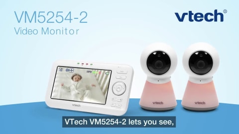 Vtech 5 Video Baby Monitor With 2 Cameras Night Light Night Vison Two Way Audio Vm5254 2 Bass Electronics