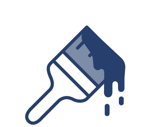 paint brush icon wth paint dripping