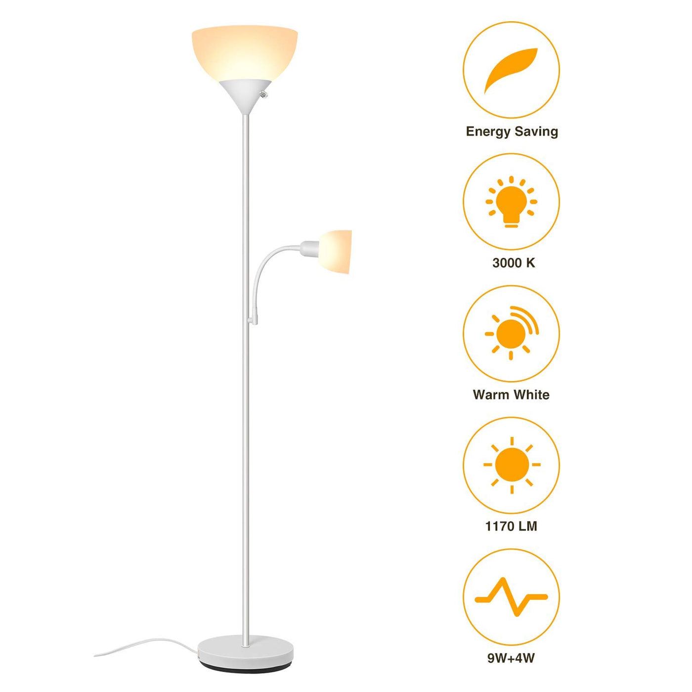 Led Floor Standing Energy Efficient Floor Lamp Uplighter Torchiere