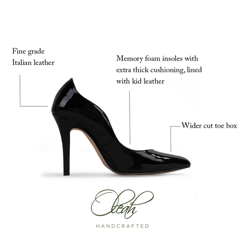 Oleah black classic heels comfort
