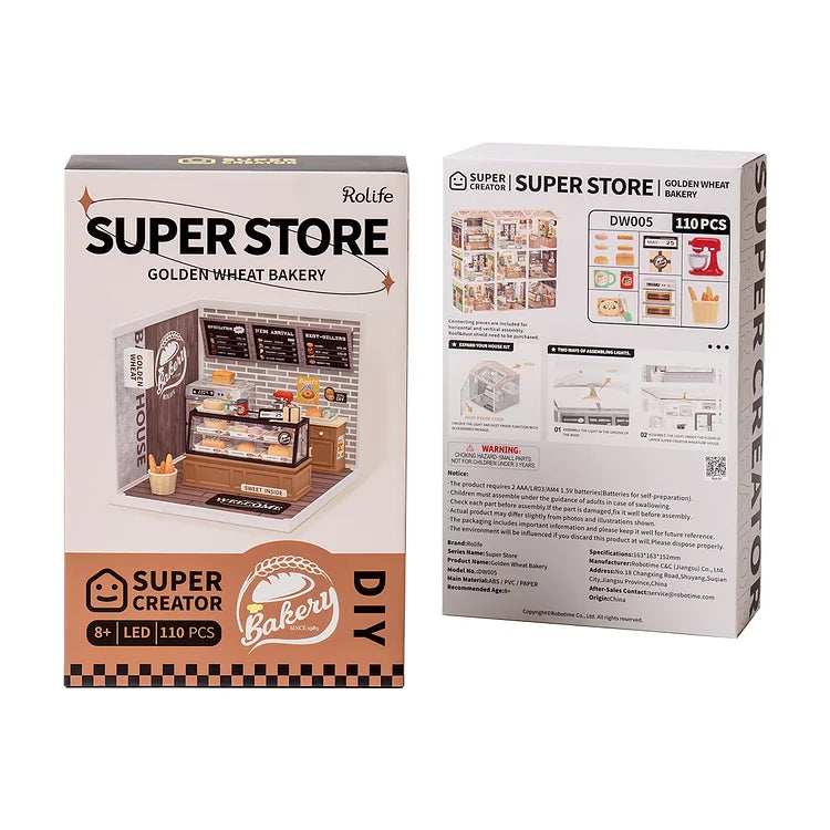 Robotime Rolife Super Store Golden Wheat Bakery