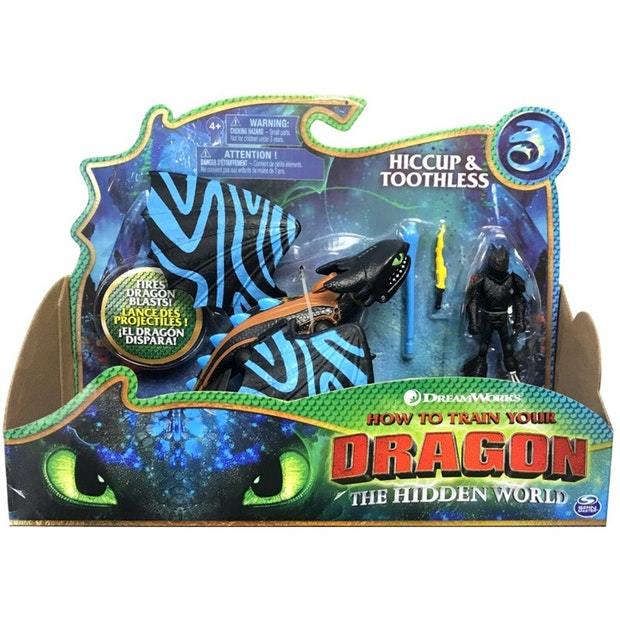 How To Train Your Dragon Hiccup & Toothless With Blue Stripes ...