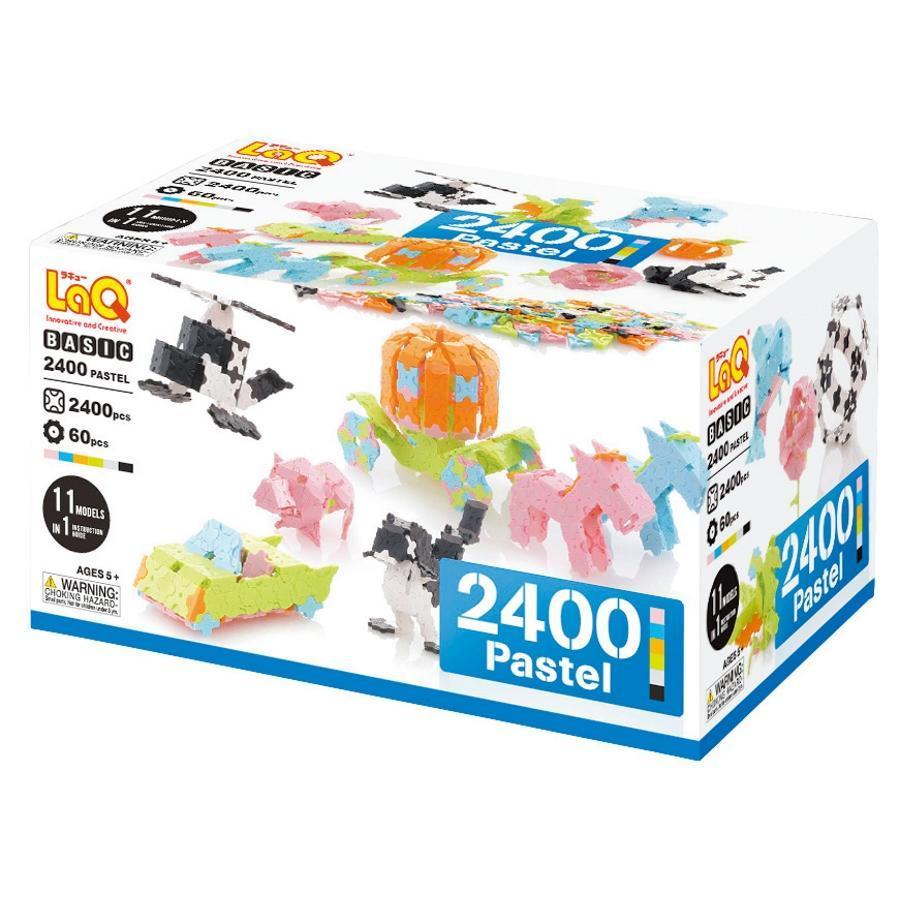 LaQ BASIC 2400 PASTEL - 11 MODELS, 2400 PIECES