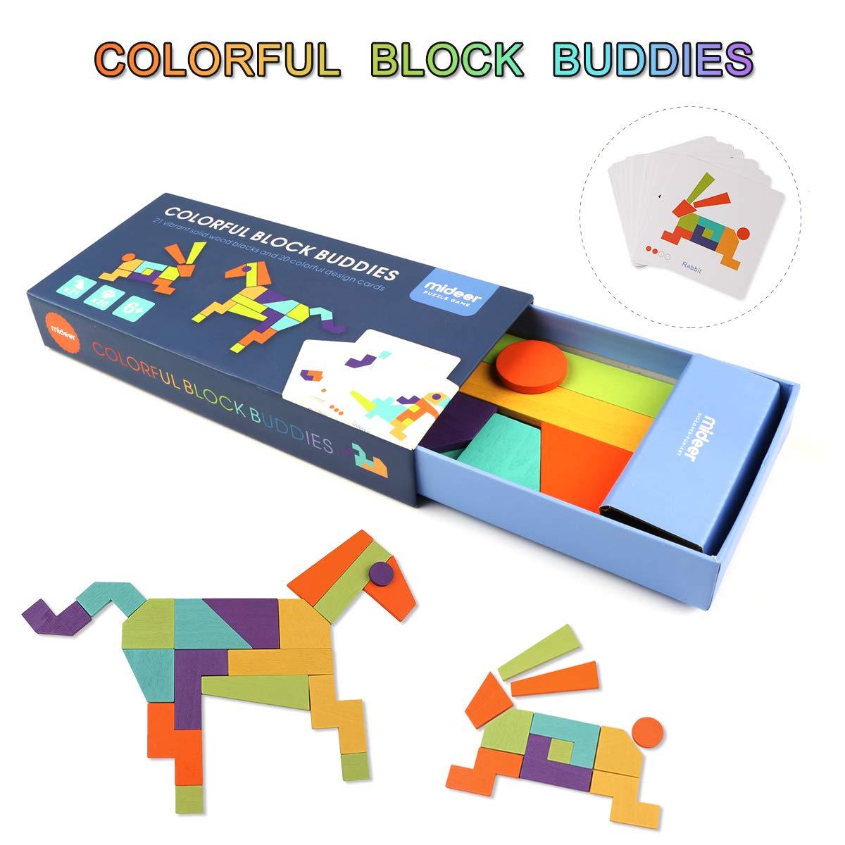 Mideer Colorful Block Buddies Tangram