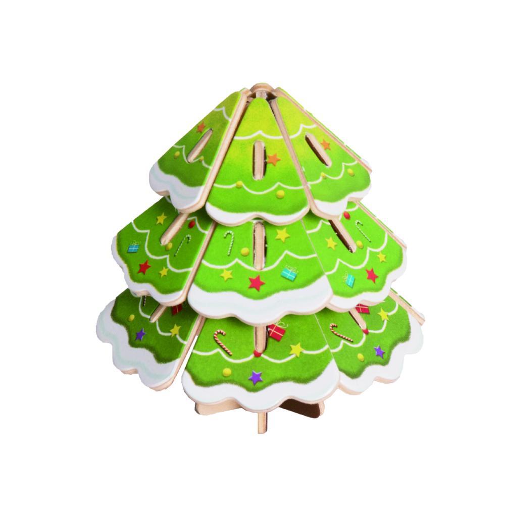 Robotime Christmas Tree Wooden Puzzle 21pcs