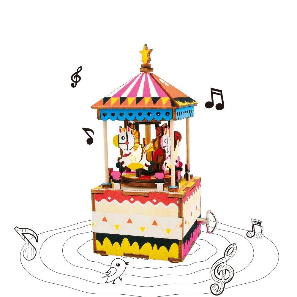 Robotime DIY Music Box - Merry-go-round