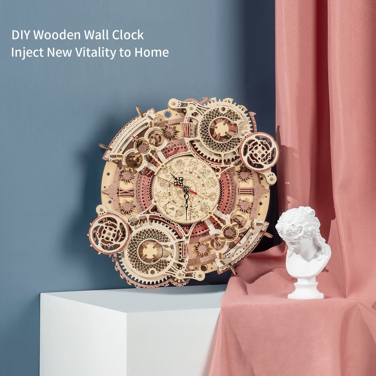 Robotime ROKR Mechanical Gears -Zodiac Wall Clock