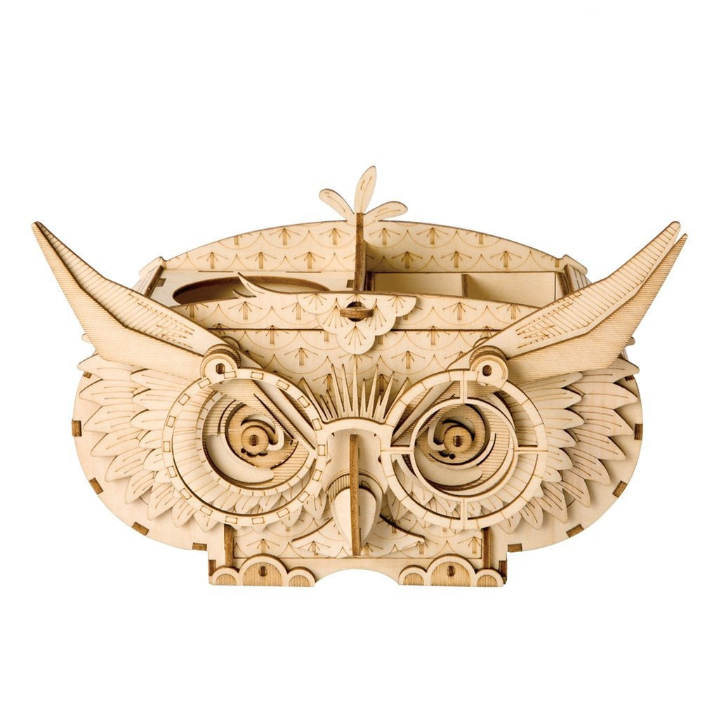 Robotime Modern 3D Wooden Puzzle-Owl Storage Box