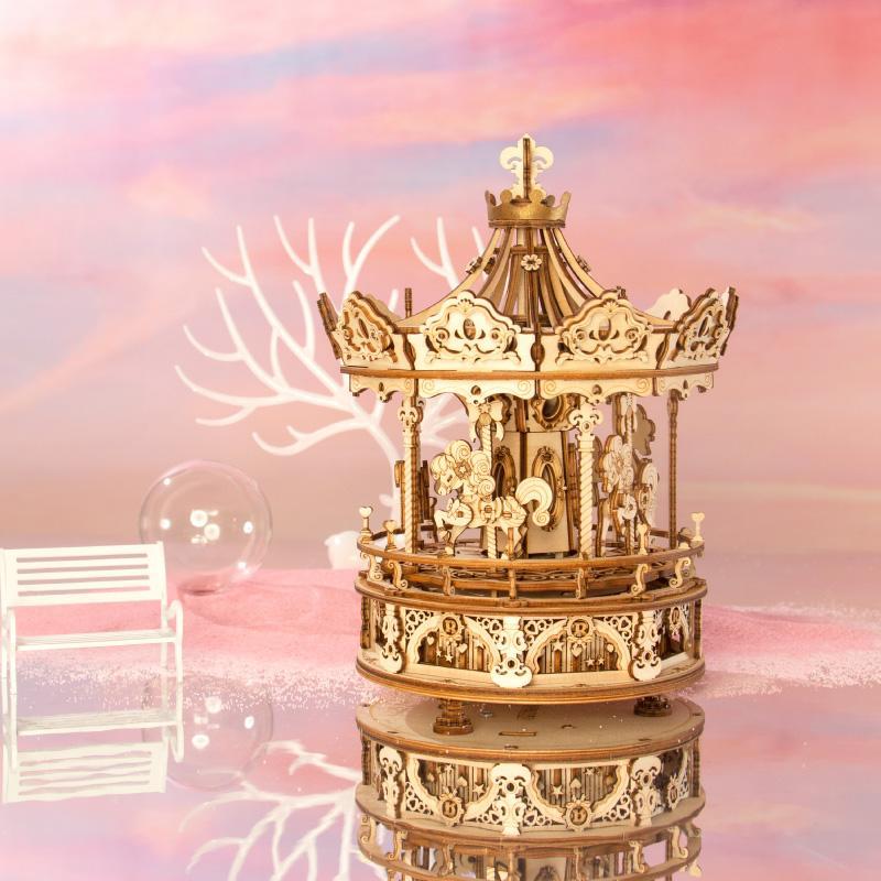 Robotime ROKR Romantic Carousel Mechanical Music Box