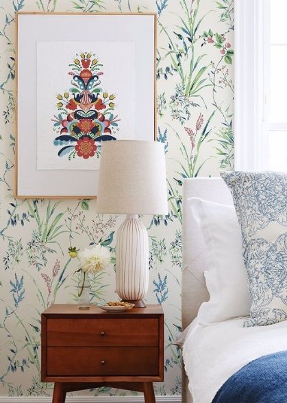 Bedroom featuring wallpaper from Brewster Home Fashions