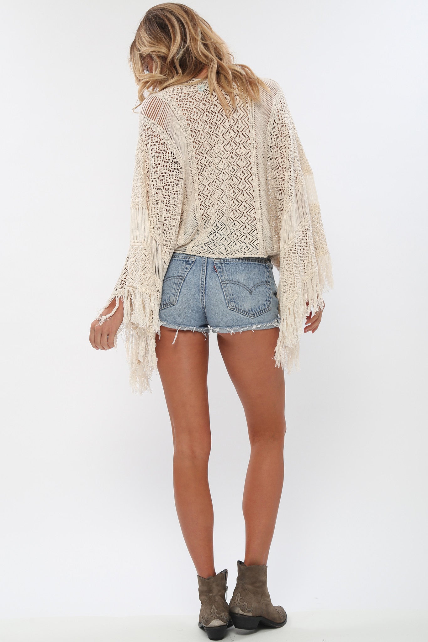 Island Gypsy Sheer Knit Top in Linen – Goddis Knitwear