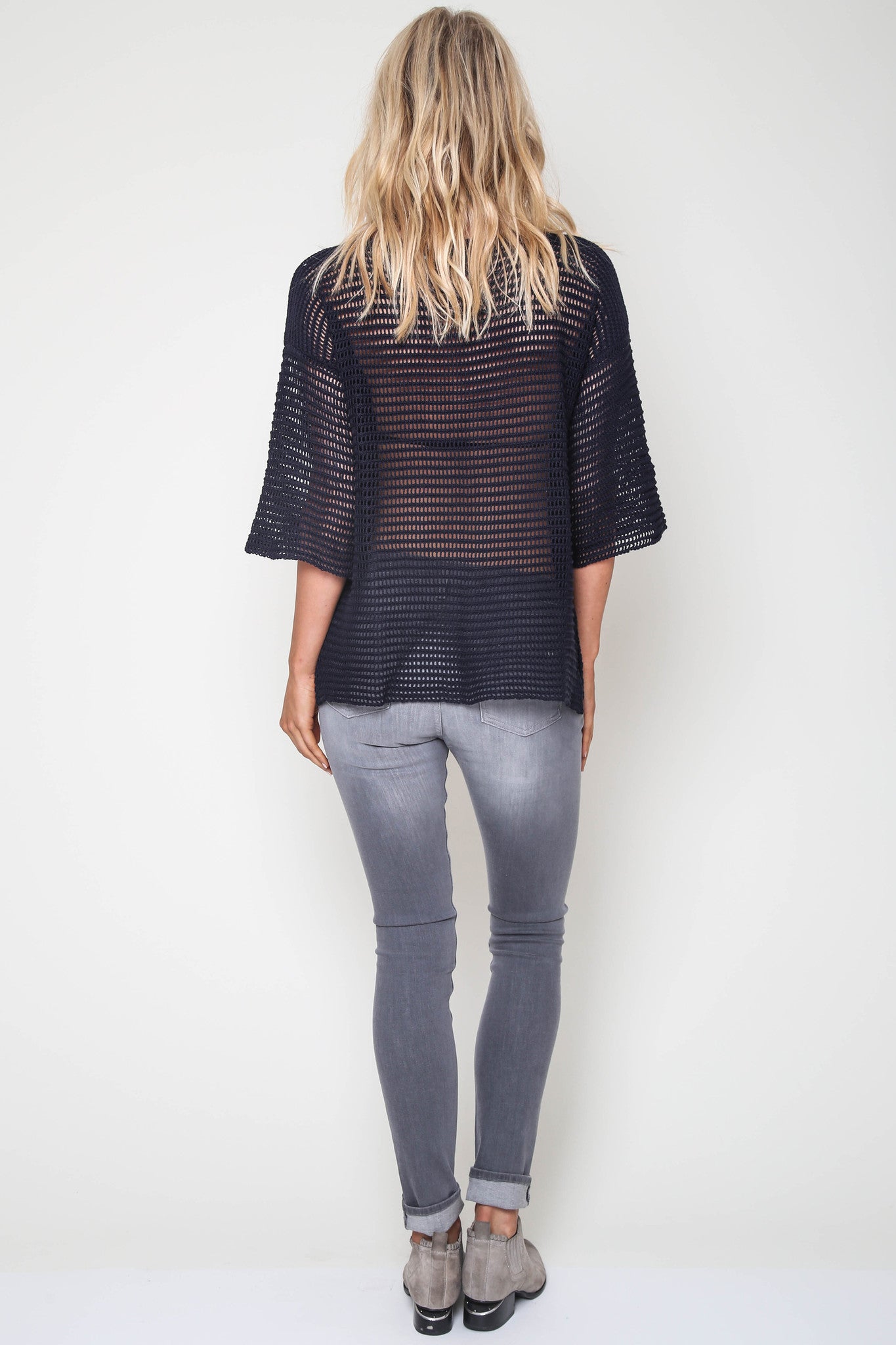 Jagger Semi-Sheer Pullover in Vessel 'LAST ONE'