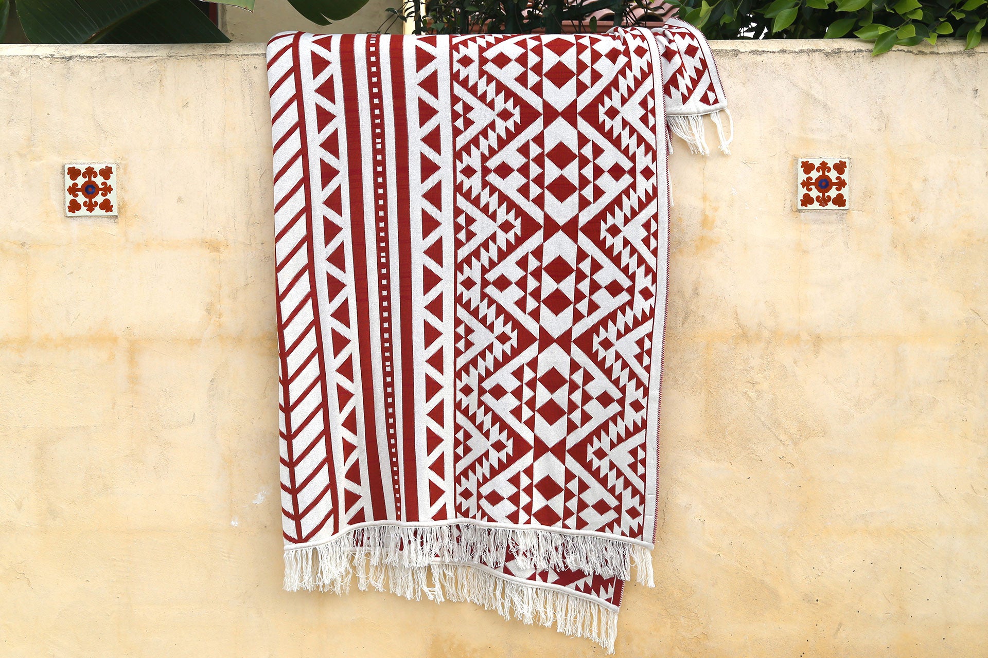 Aztec Throw in Teracotta 'LAST ONE'