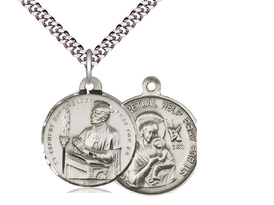 Saint Clement Hofbauer Silver Pendant And Chain