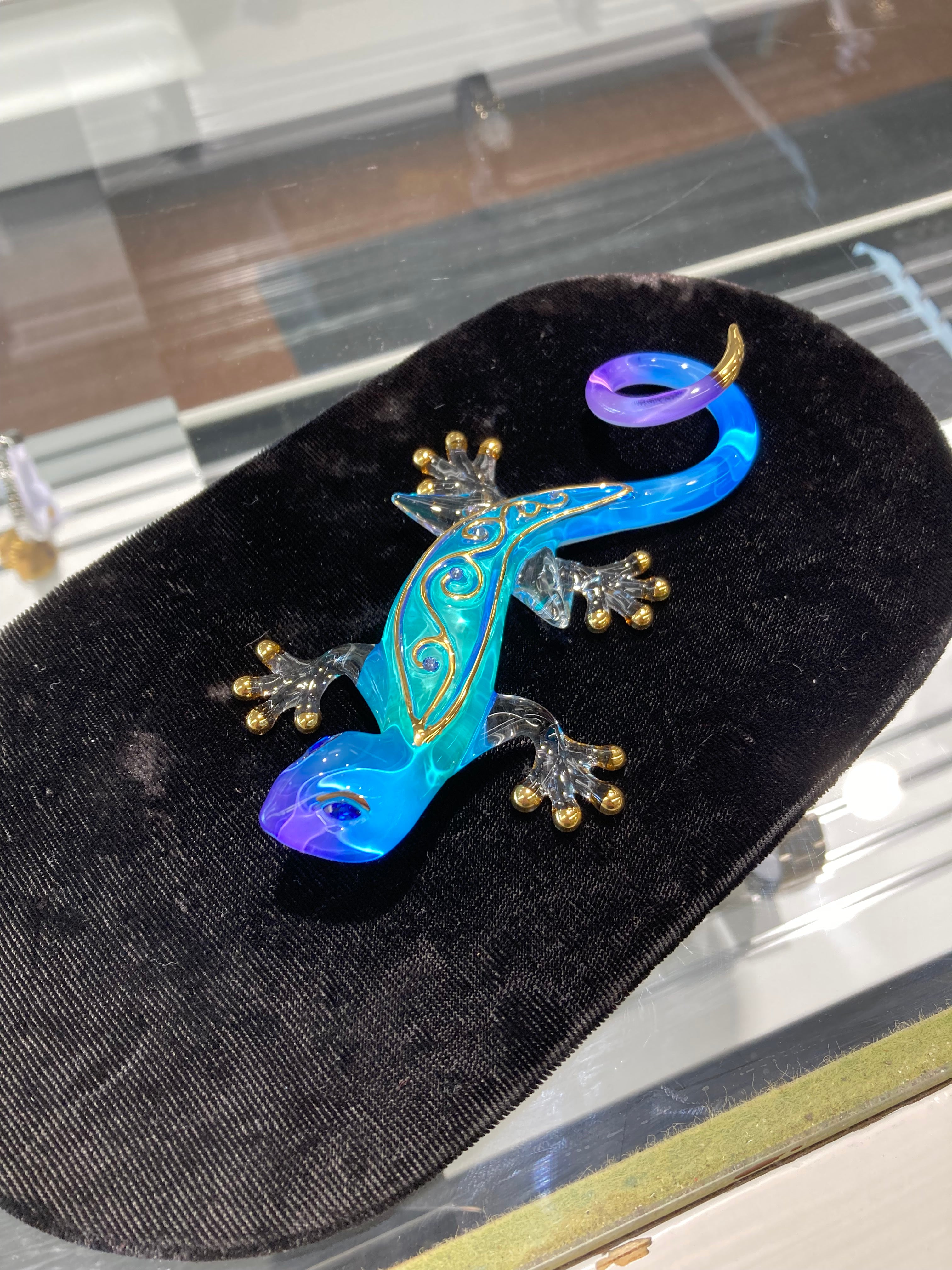 Desert Gecko Glass Figurine