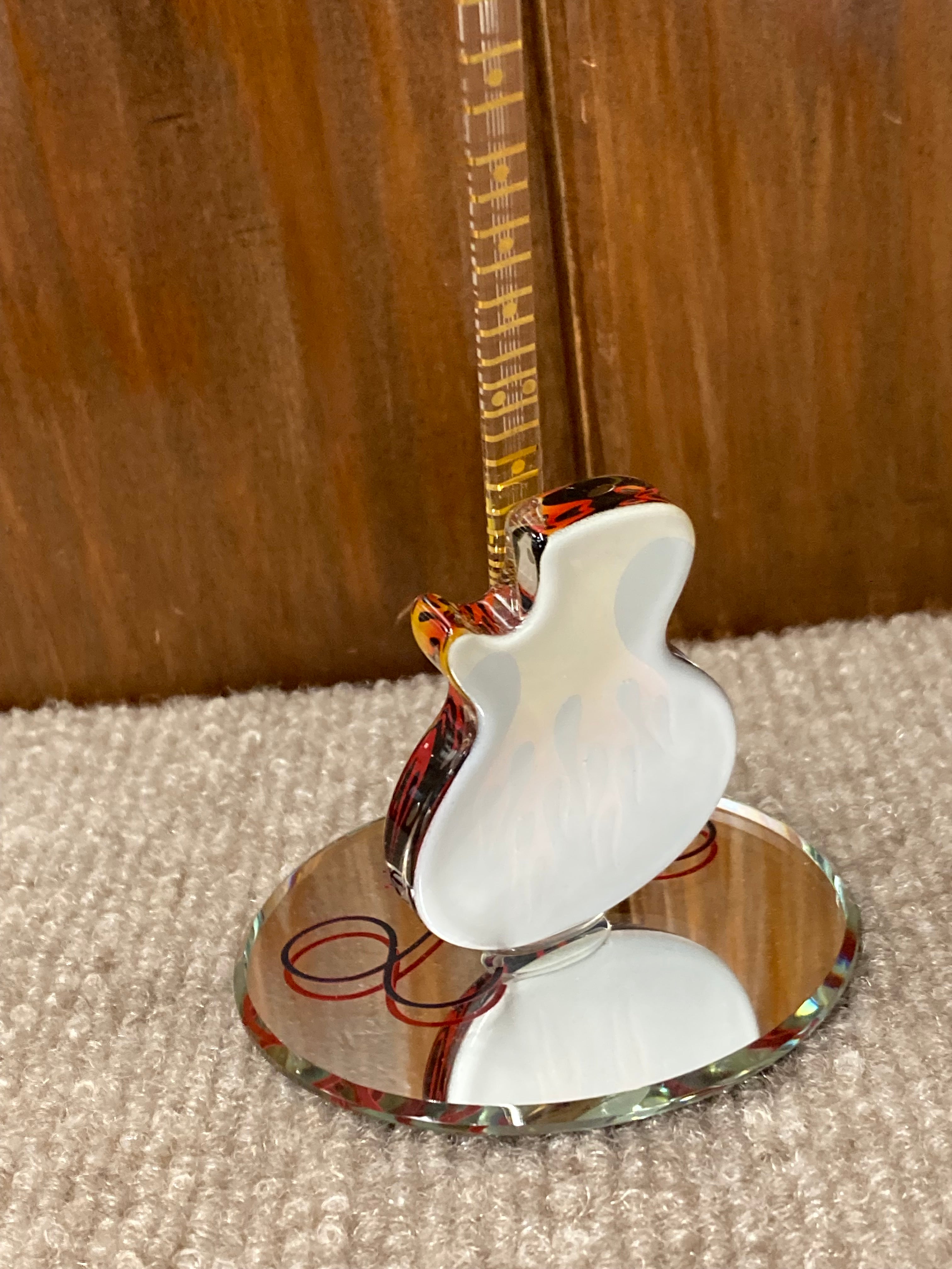 Guitar Hot Glass Figurine