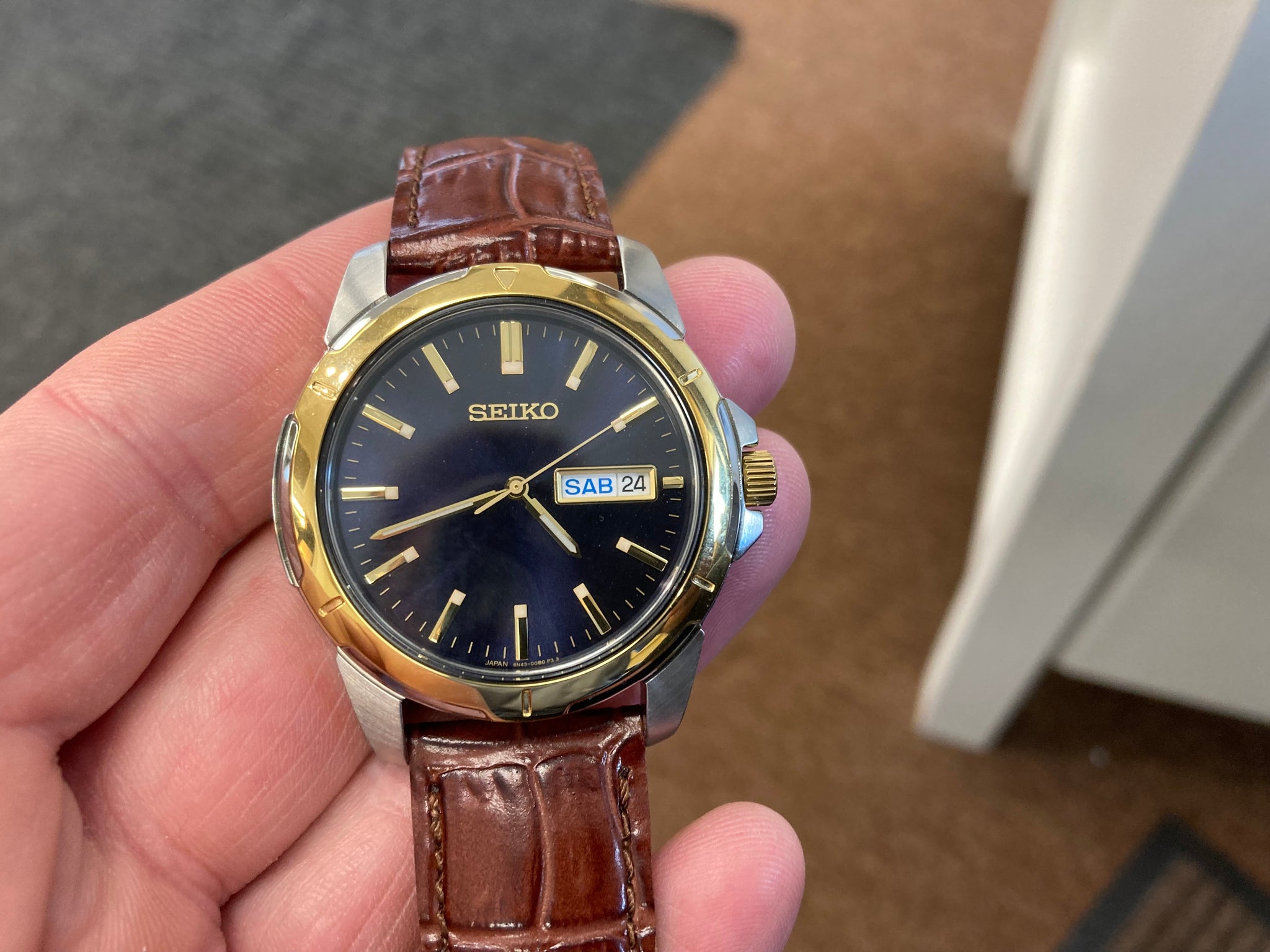 Seiko Watch With Day And Date – DeGrandpre Jewelers