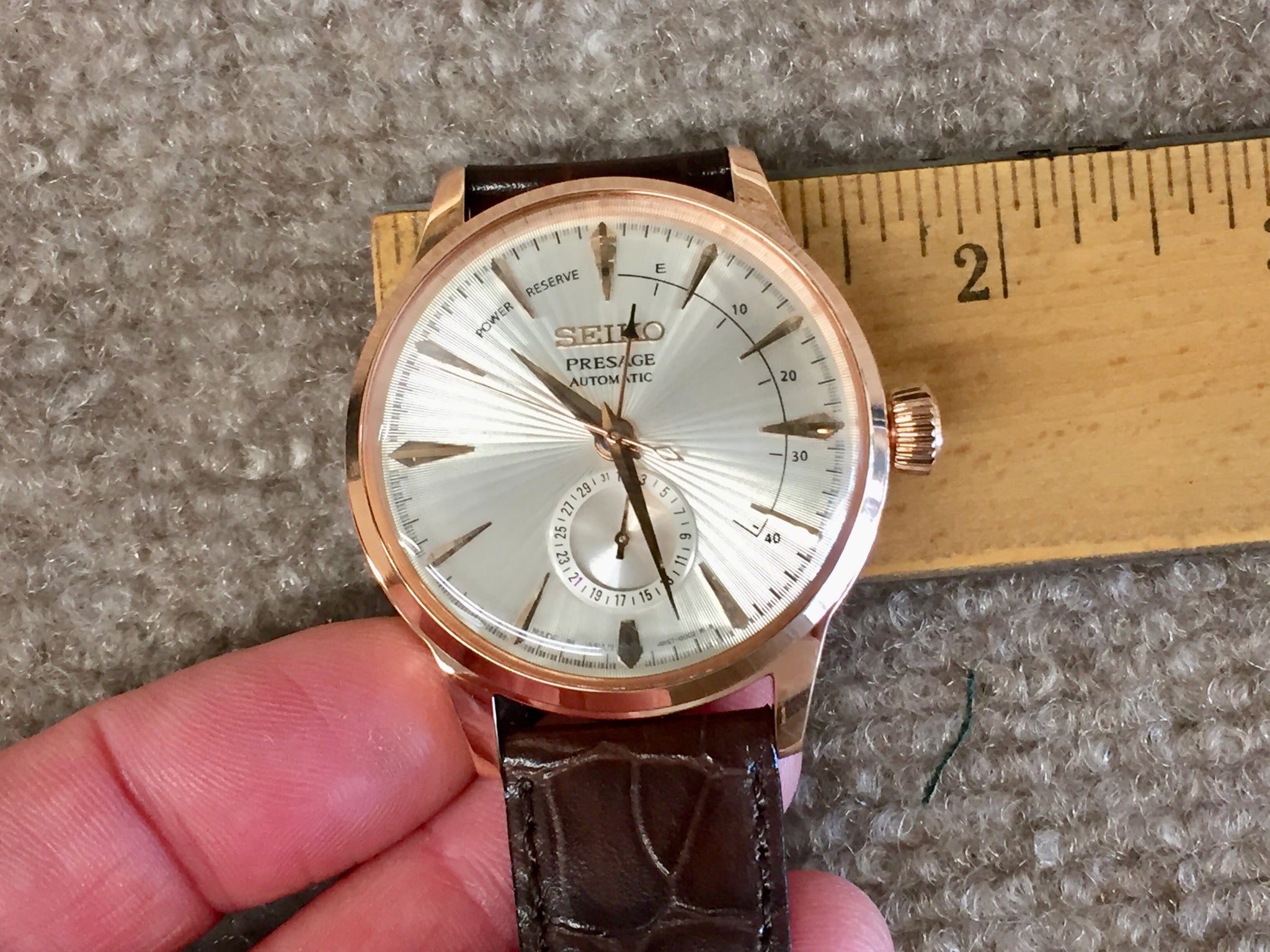 Seiko Presage Automatic Rose Gold Tone Watch – DeGrandpre Jewelers