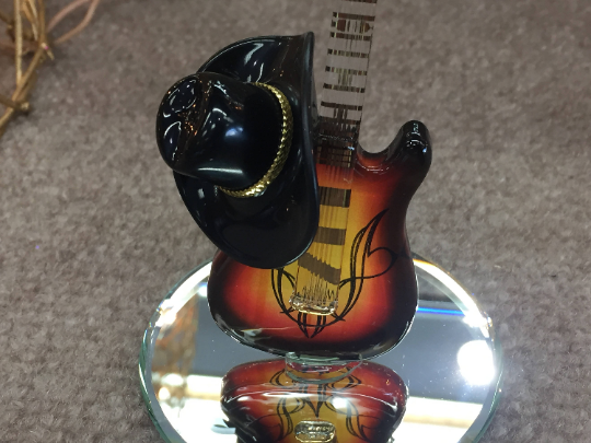 Country Guitar Glass Figurine