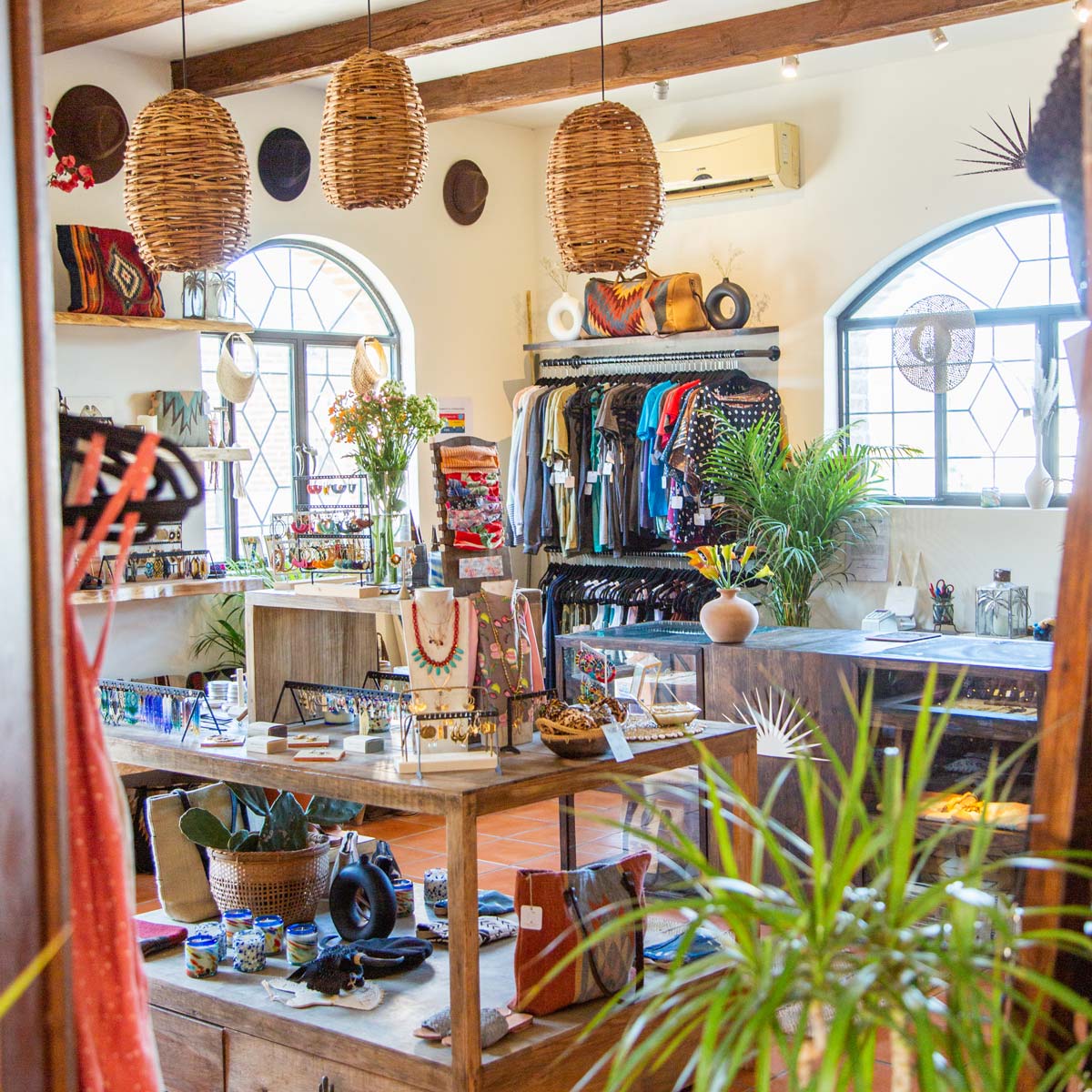 Todos Santos interior photos of the shop ethical clothing shop, Zócalo, based in Baja California Sur. 