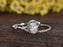 1.50 Carat Oval Cut Moissanite and Diamond Wedding Ring Set in White Gold