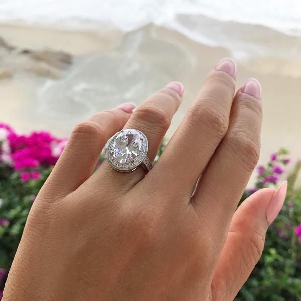 Theresa Moissanite & Diamonds Ring, Hidden Halo, 6 Carat, Platinum – Best  Brilliance