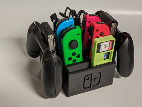 Nintendo Switch Joy Con and Joy Con Grip Holder + Game Case Bundle