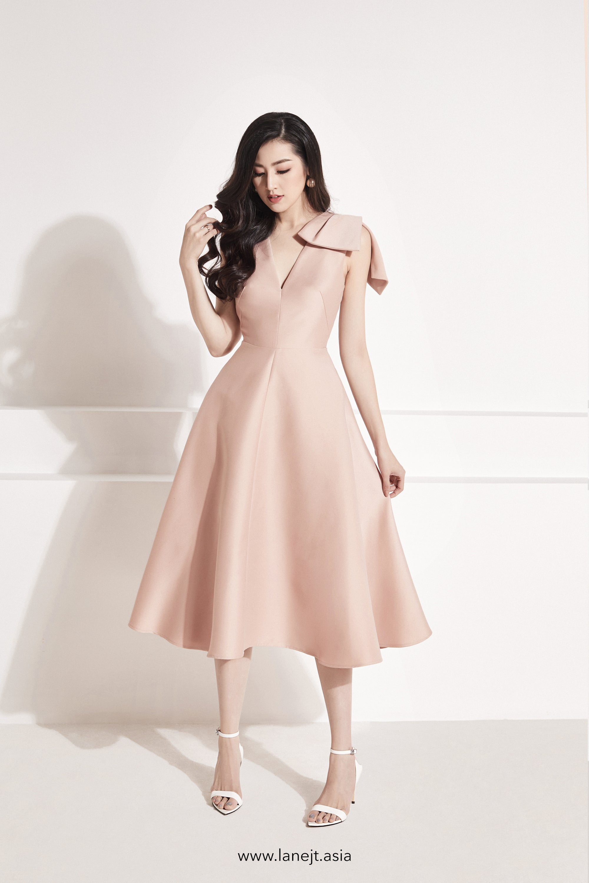 FANCEE Bow Midi Dress - LANE JT