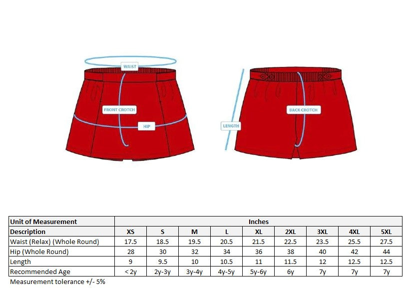 skirts size chart