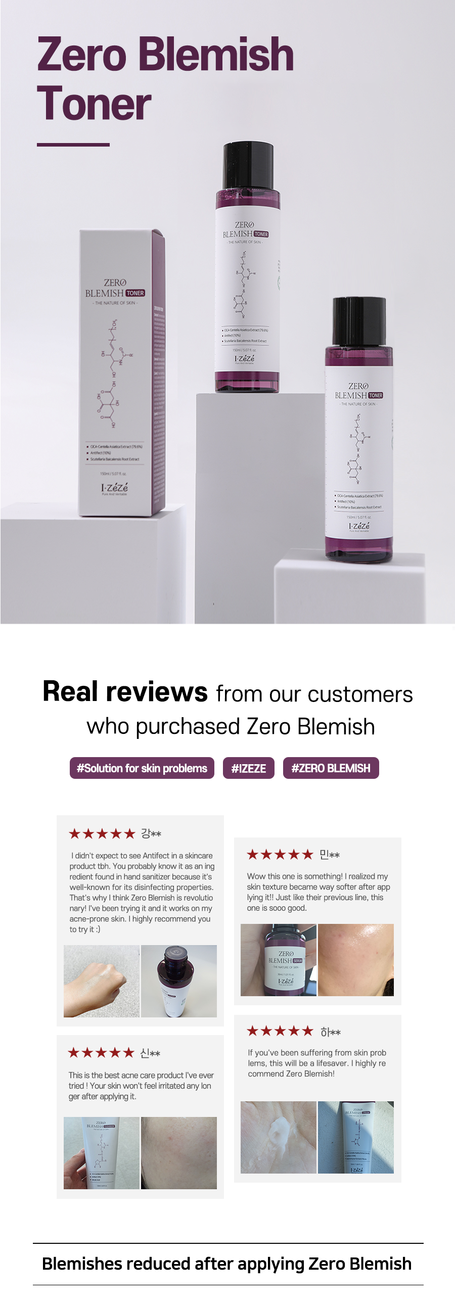 [IZEZE] Zero Blemish Toner 150ml - Saudi Arabia - Kuwait - Egypt - Kshopina