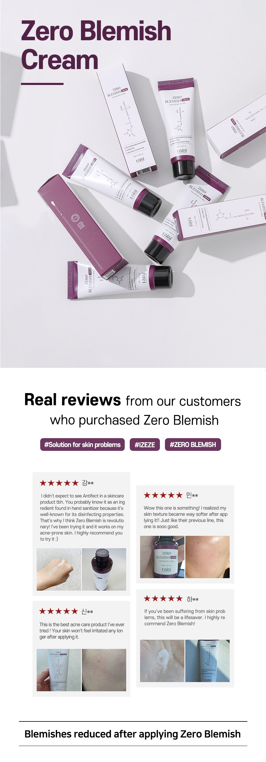 [IZEZE] Zero Blemish Cream 50ml - Saudi Arabia - Kuwait - Egypt - Kshopina