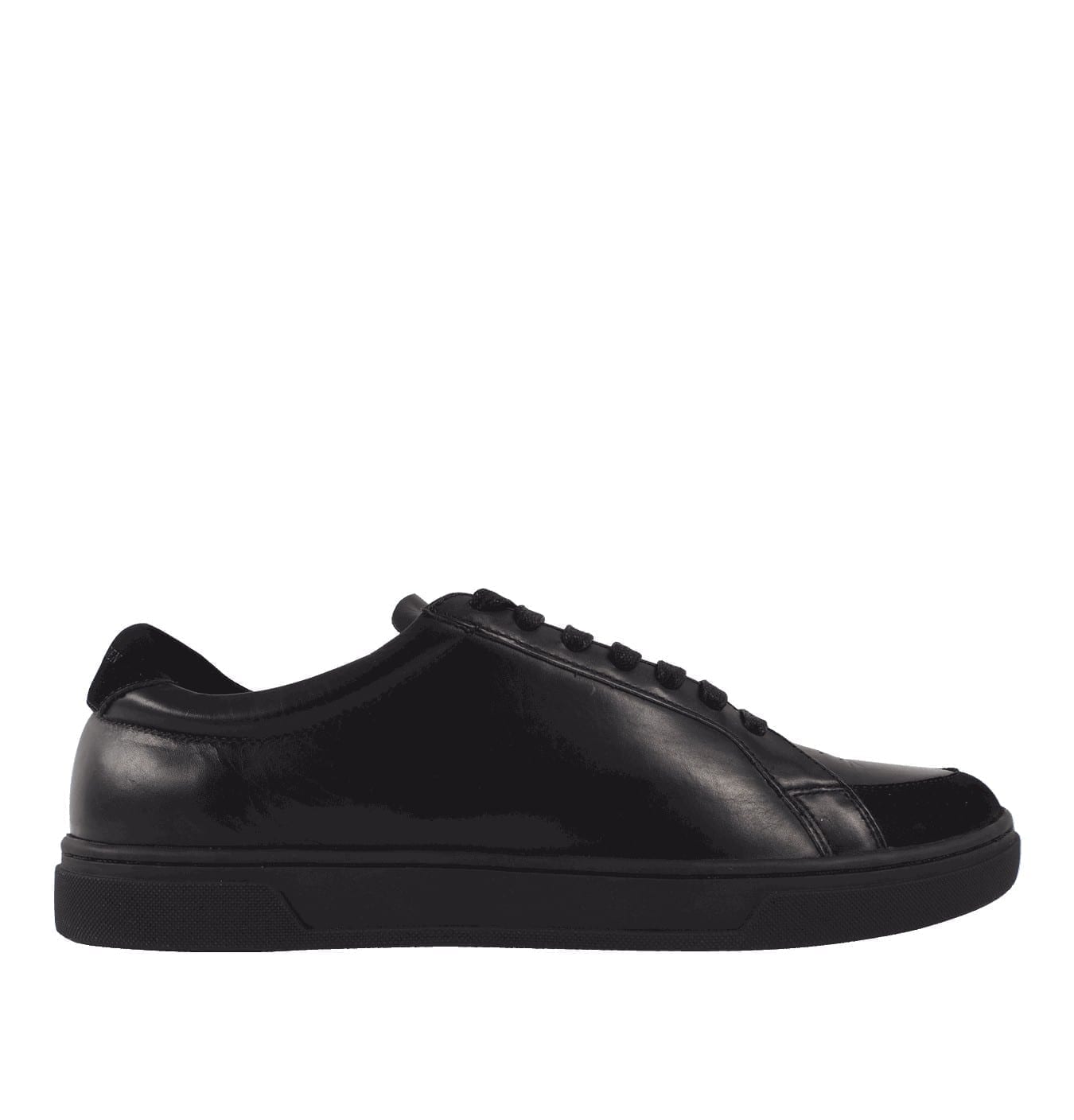 Black Arne Leather Trainers Black 