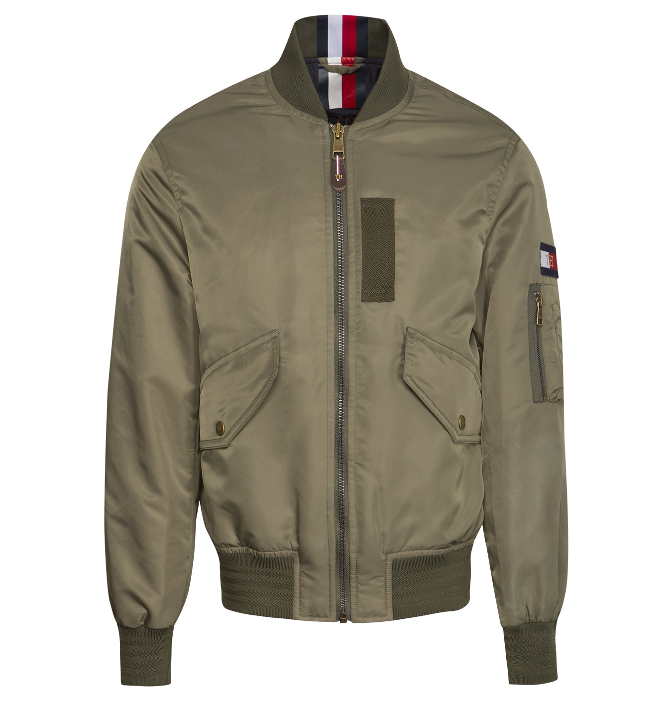 tommy hilfiger green bomber jacket