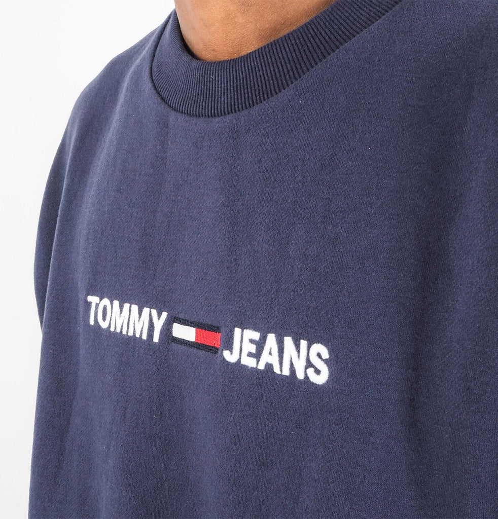 tommy jeans small logo crew