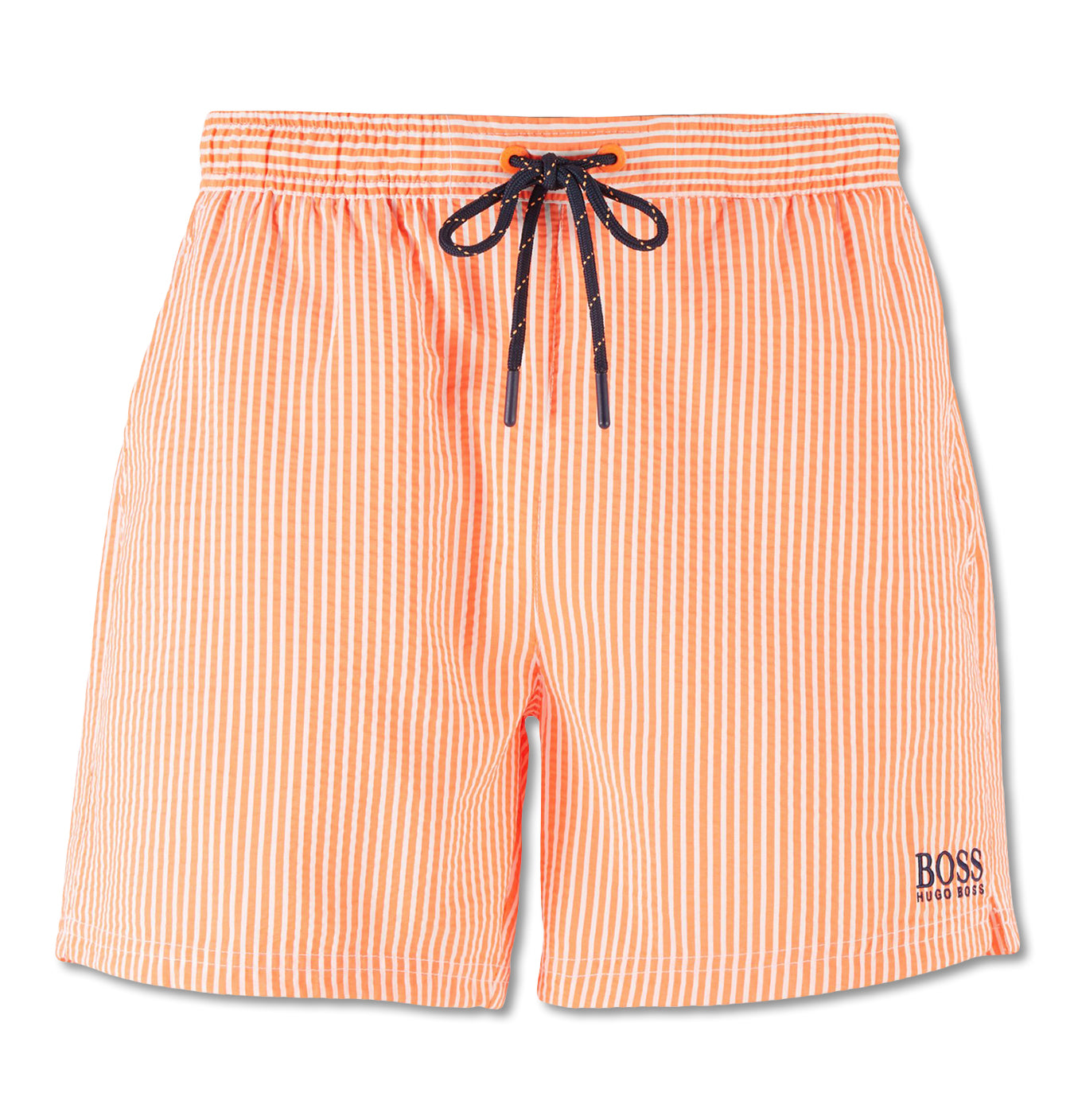 Orange Velvet Fish Swim Shorts - Male 