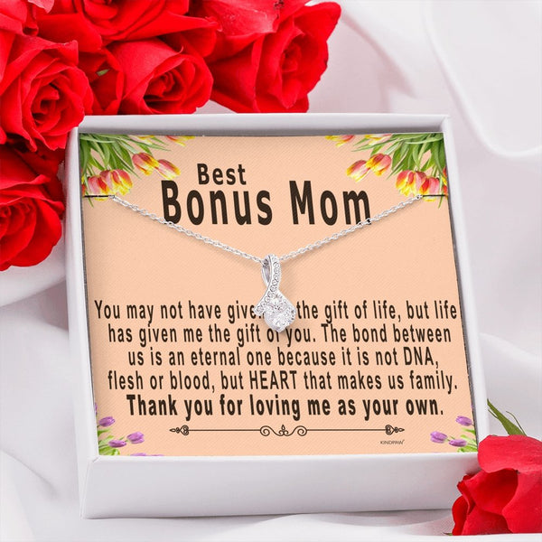 Bonus Mom Gifts from Son, Daughter - Best Bonus Mom, Step Mom Ever Gifts -  Bonus Mom Bookmark Stainless Steel - Christmas, Birthday, Mothers Day Gifts