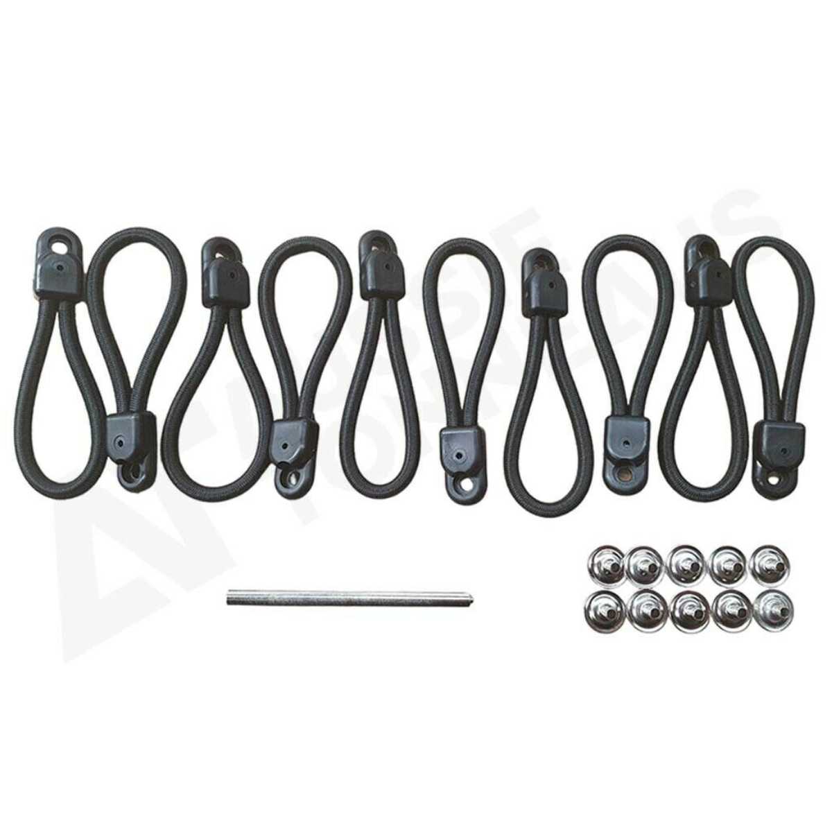 90mm Standard Bunji Replacements (B170) - Pack of 10 Bungee loop Kit - Aussie Tonneaus product image