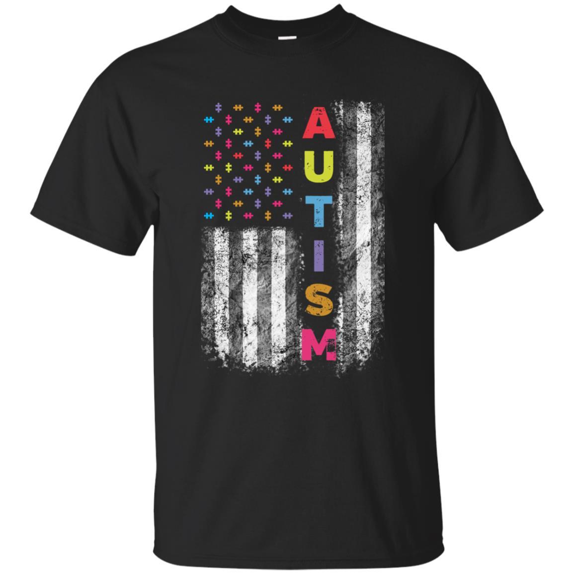 Autism Awareness T-shirt American Flag