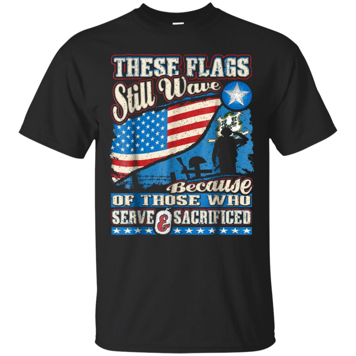 Flags Wave Independence Day Connecticut Jaq T Shirt