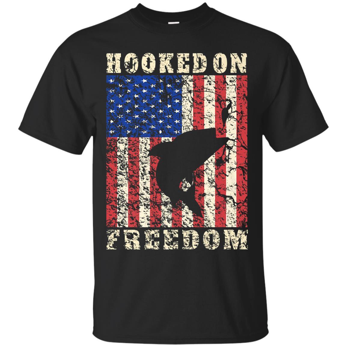 American Flag Fishing Tshirt Fisherman Fathers Day Gift Jaq T-shirt
