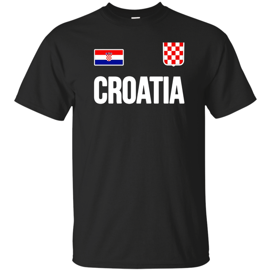 Croatia T-shirt Croatian Flag Hrvatska Soccer Style