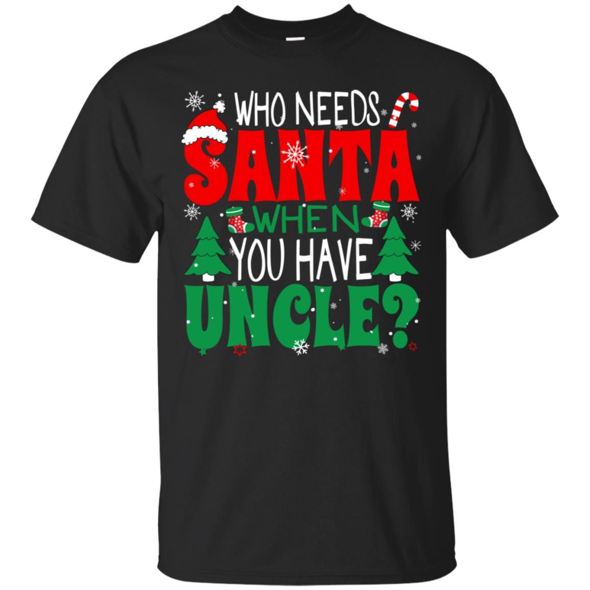 Santa Heart Uncle Funny Christmas Family T-shirt