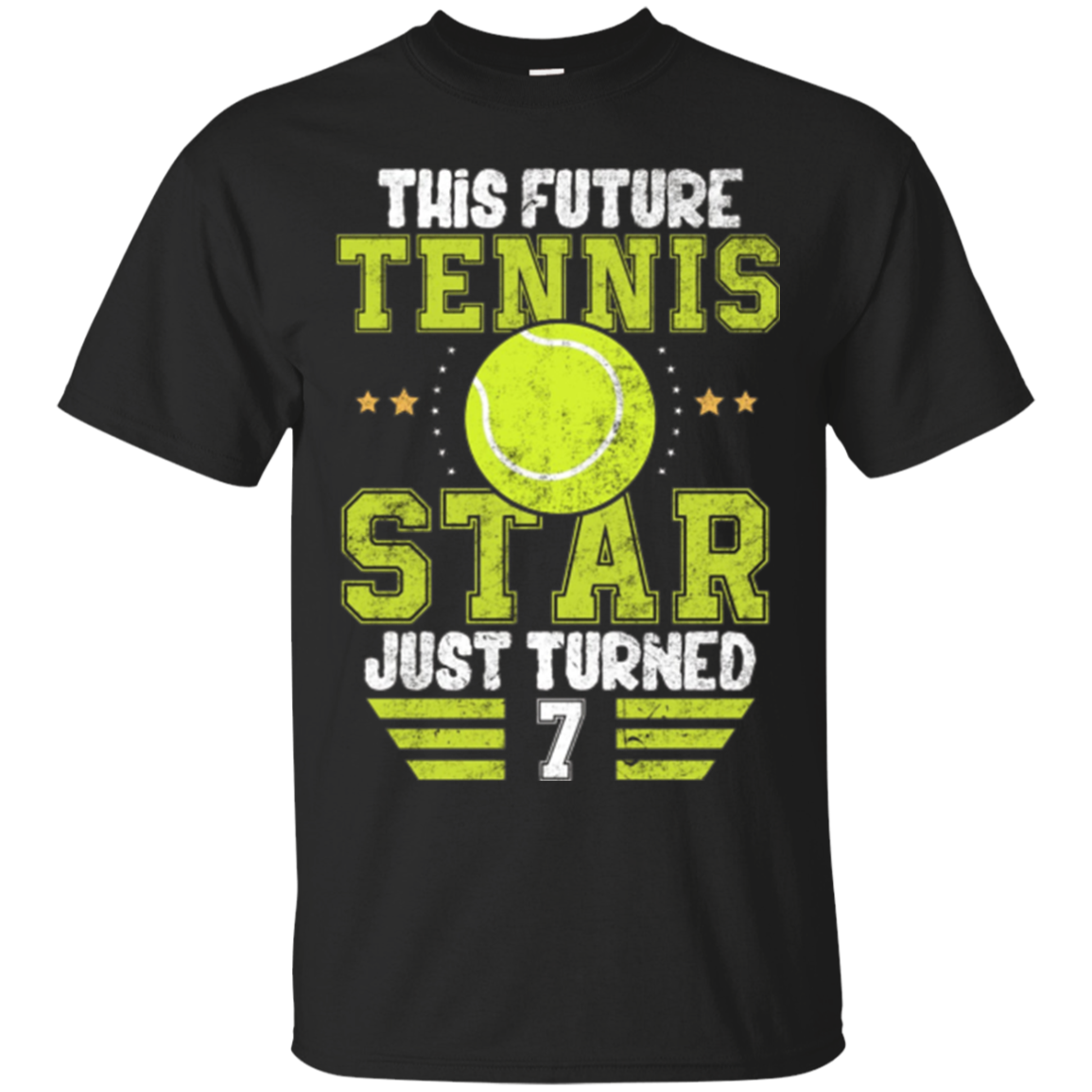 Funny 7th Birthday Tennis Tee Birthday Boy T-shirt