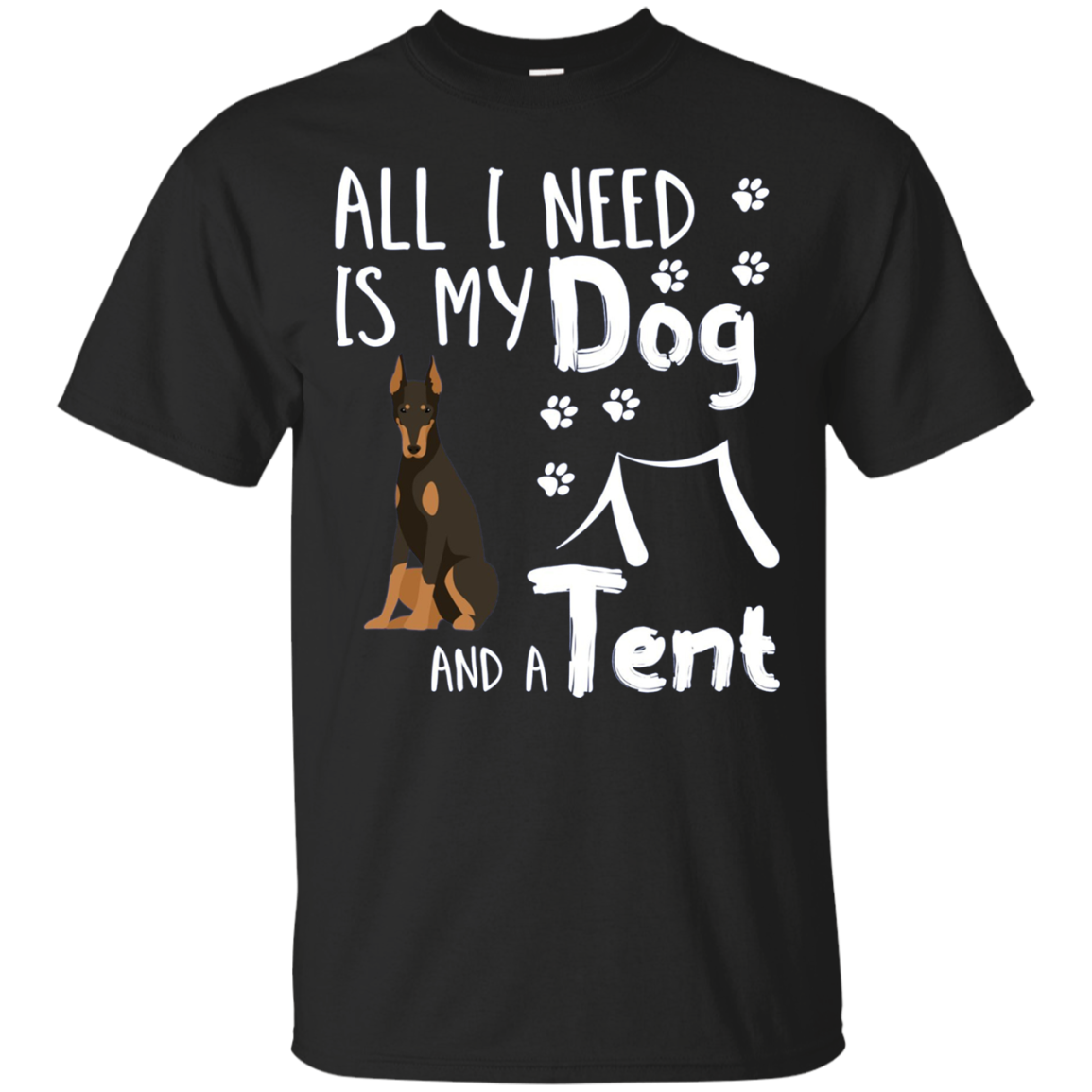 Doberman Pins Shirt Camping Tent Shirt Funny Dog Lover