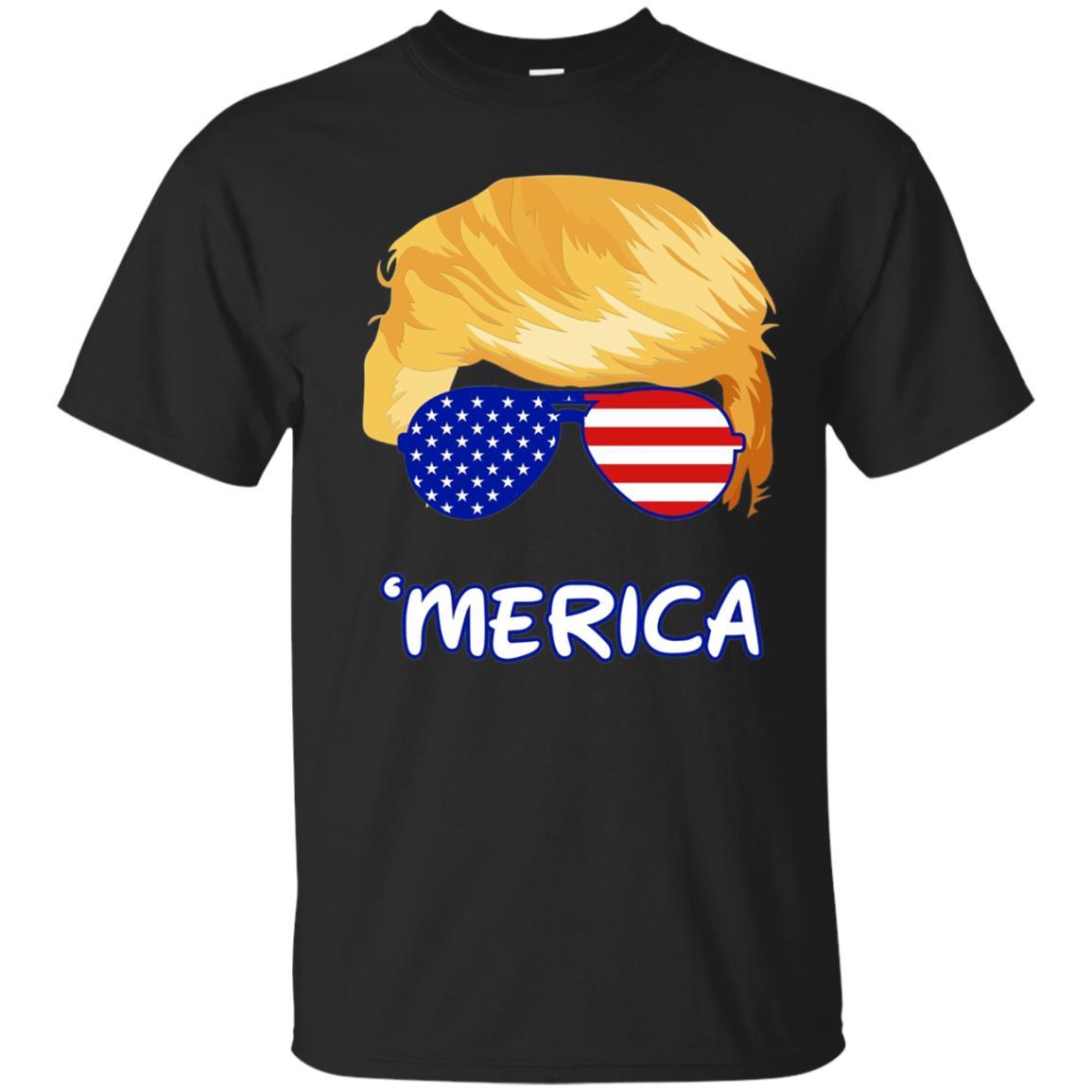 Donald Trump Merica Patriotic American Flag T-shirt