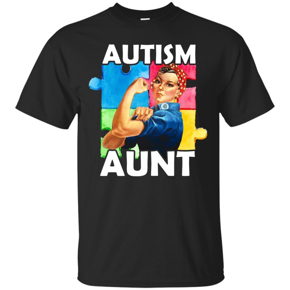 Autism Aunt Awareness Strong Girl T Shirt