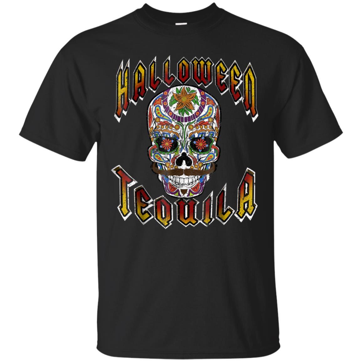 Halloween Tequila T Shirt Vintage Sugar Skull Tee Zgalaxy Fashion T-shirt