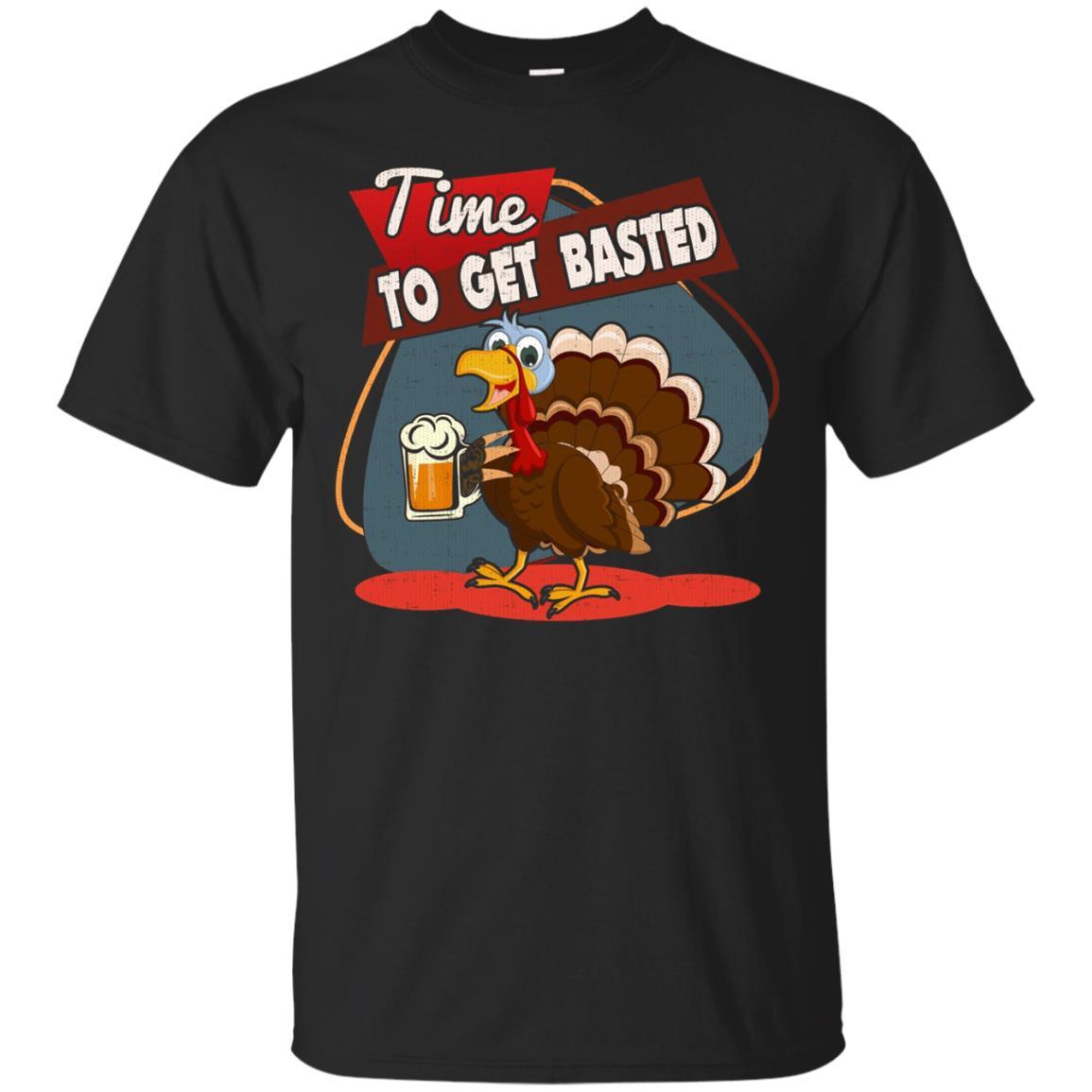 Thanksgiving Turkey & Beer Tshirt For Family Turkey Day