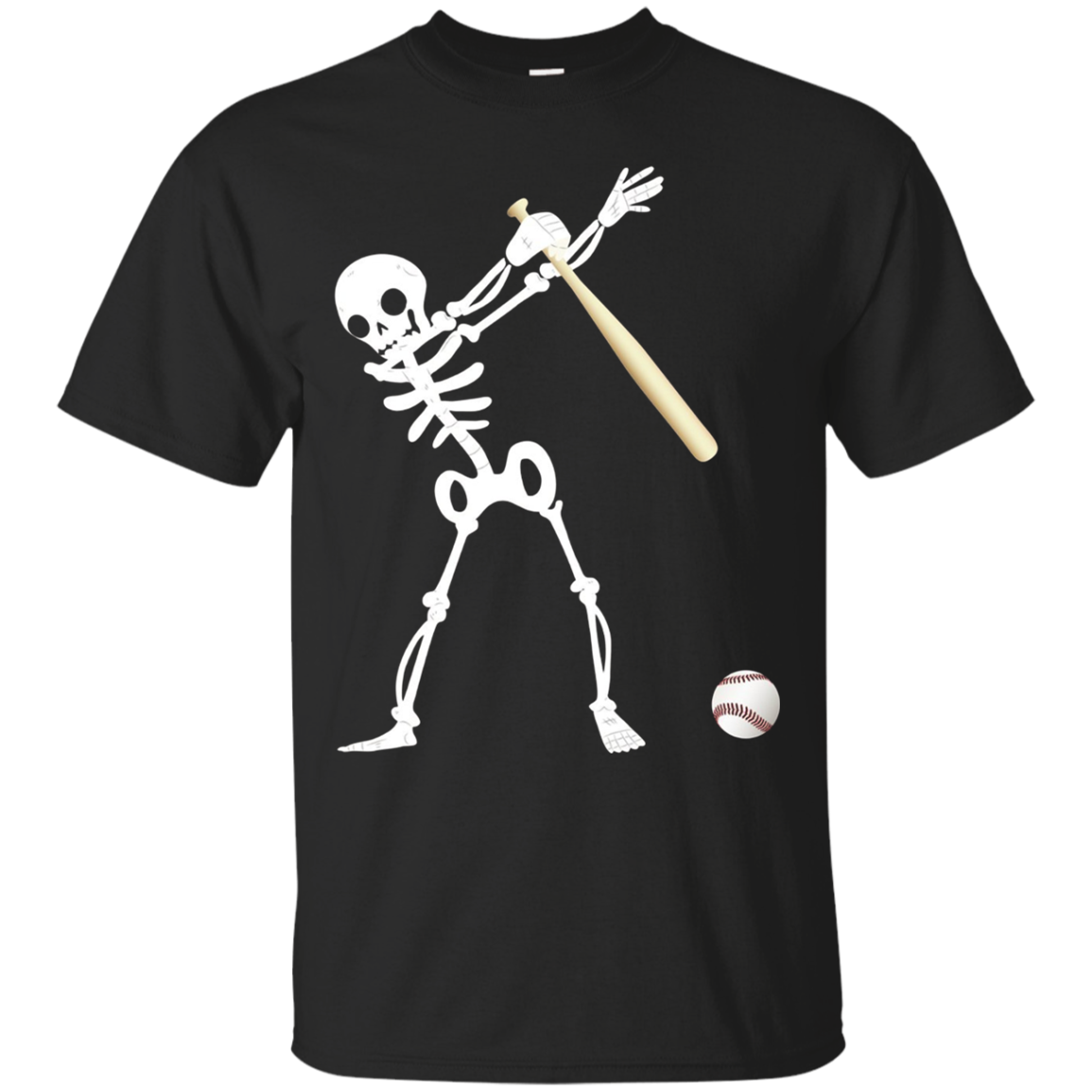 Funny Halloween Dabbing Skeleton Baseball Shirt Gift_black